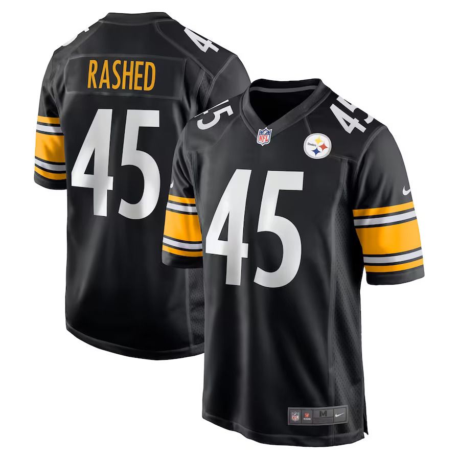 Men Pittsburgh Steelers #45 Hamilcar Rashed Jr. Nike Black Game Player NFL Jersey